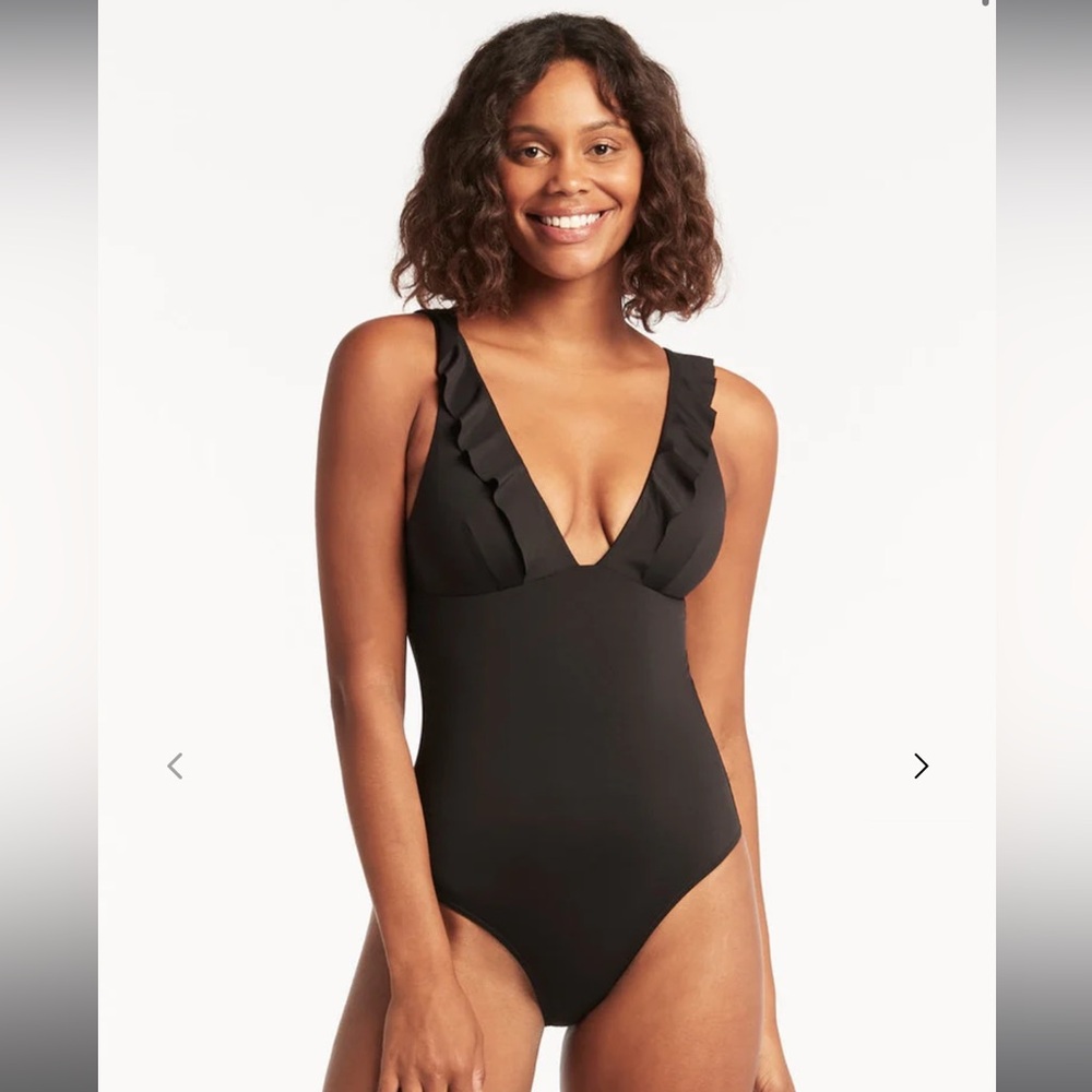 SEA LEVEL Australia Eco Essentials Frill One‎ Piece Size 12